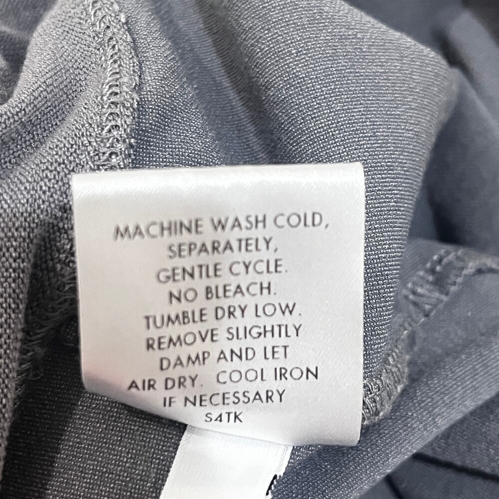 Eileen Fisher Stretch Crepe Slim Ankle Pants Gray Elastic Waist SZ L RN78121 - Picture 6 of 6